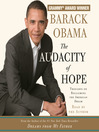 Cover image for The Audacity of Hope